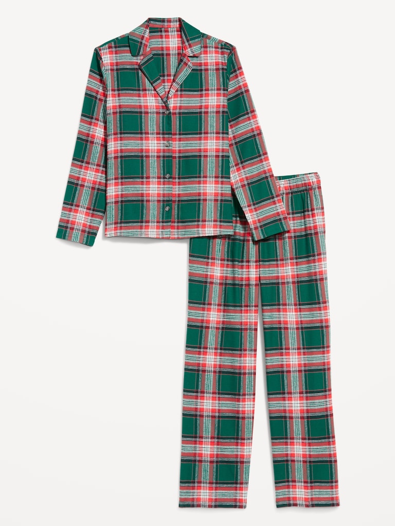 Plaid Flannel Pajama Pant Set for Women