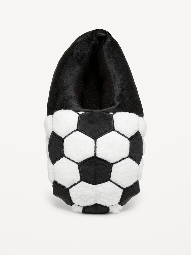 Cozy Soccer Gender-Neutral Slippers for Kids