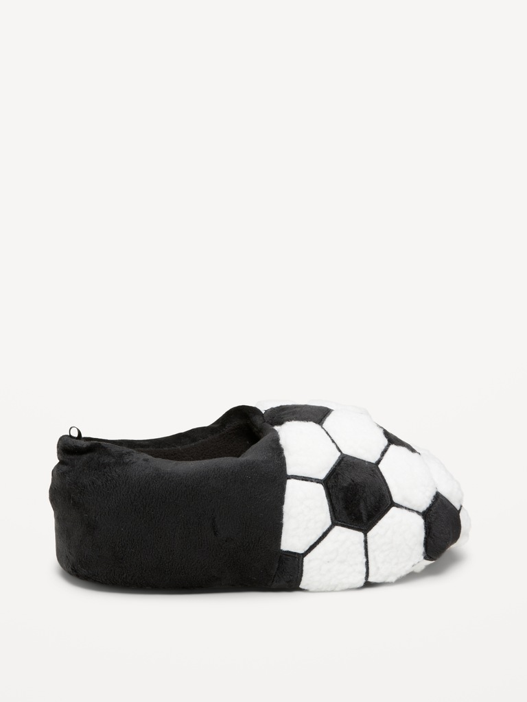 Cozy Soccer Gender-Neutral Slippers for Kids