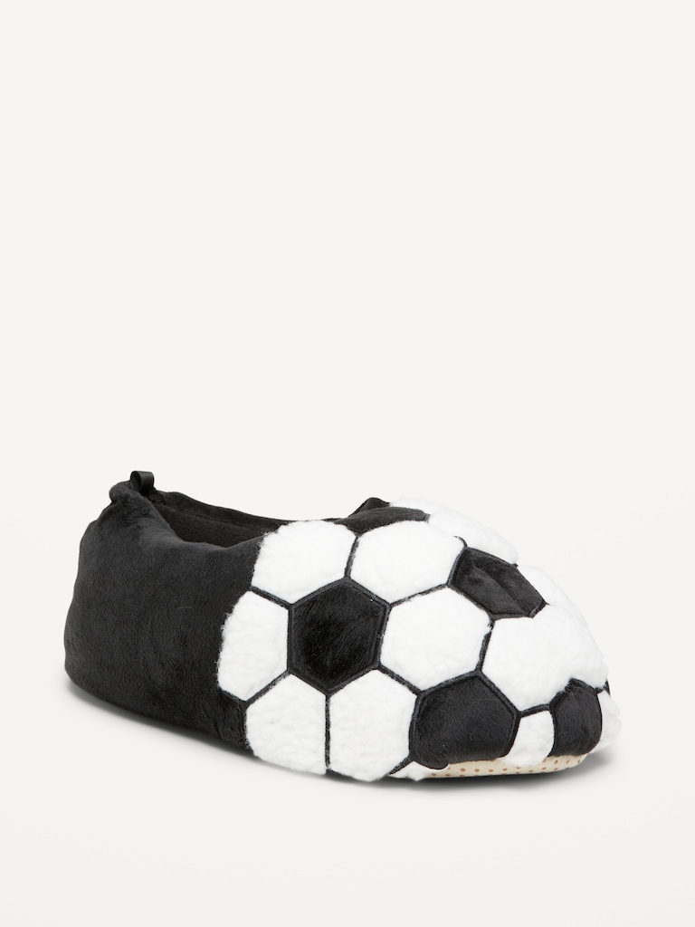 Cozy Soccer Gender-Neutral Slippers for Kids