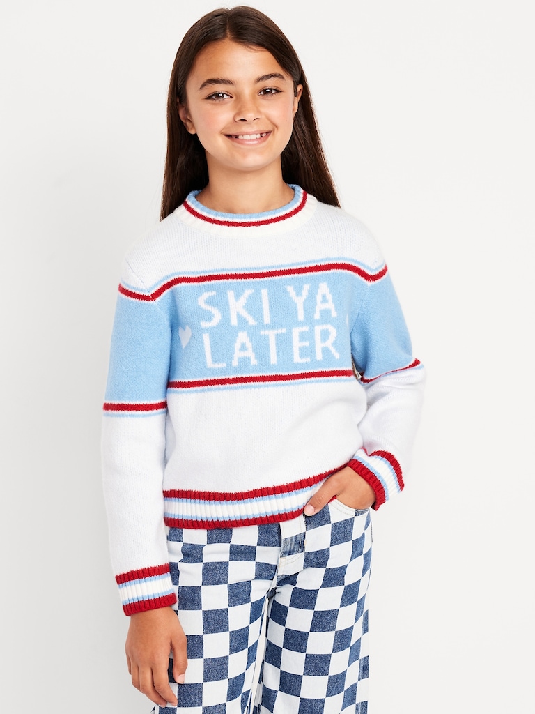 SoSoft Printed Sweater for Girls