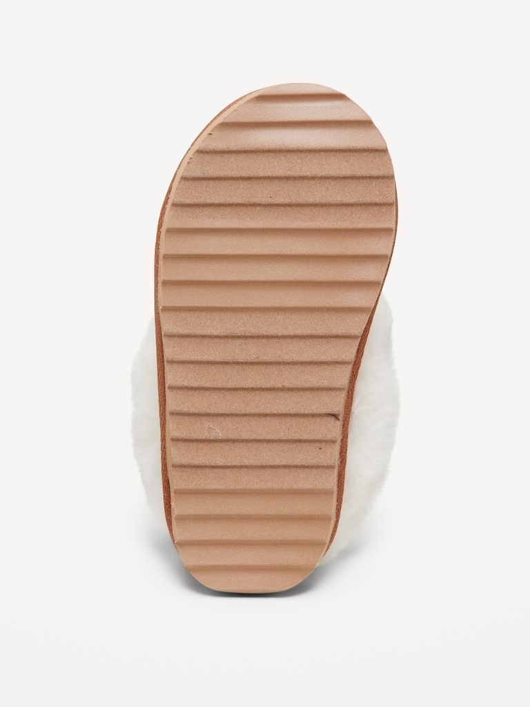 Faux-Suede Cuffed Booties for Toddler Girls