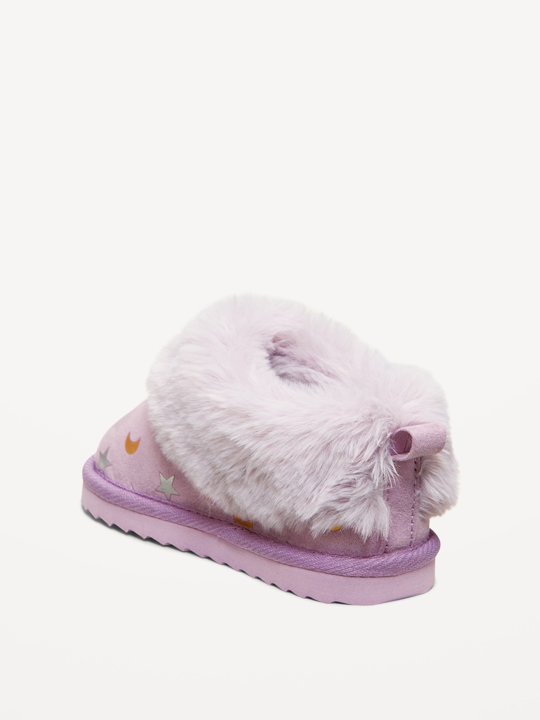 Faux-Suede Cuffed Booties for Toddler Girls
