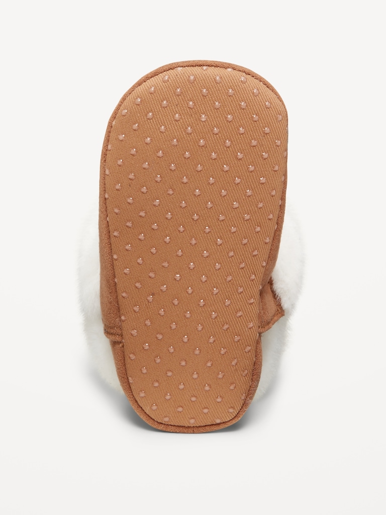 Cozy Faux-Fur Cuffed Booties for Toddler & Baby