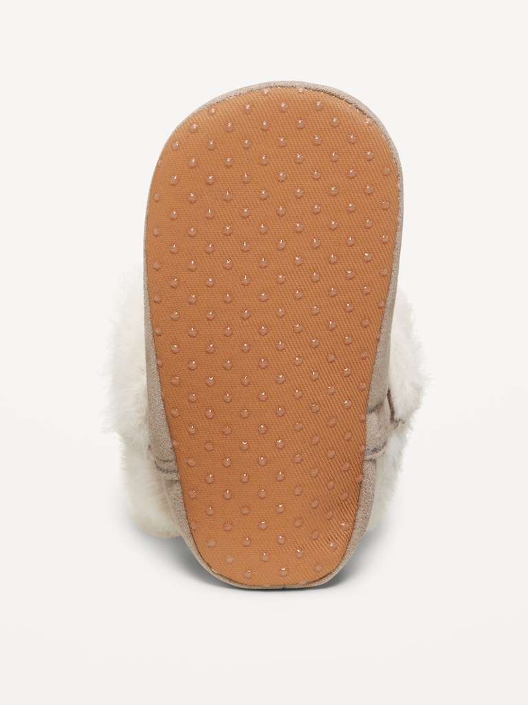 Cozy Faux-Fur Cuffed Booties for Toddler & Baby
