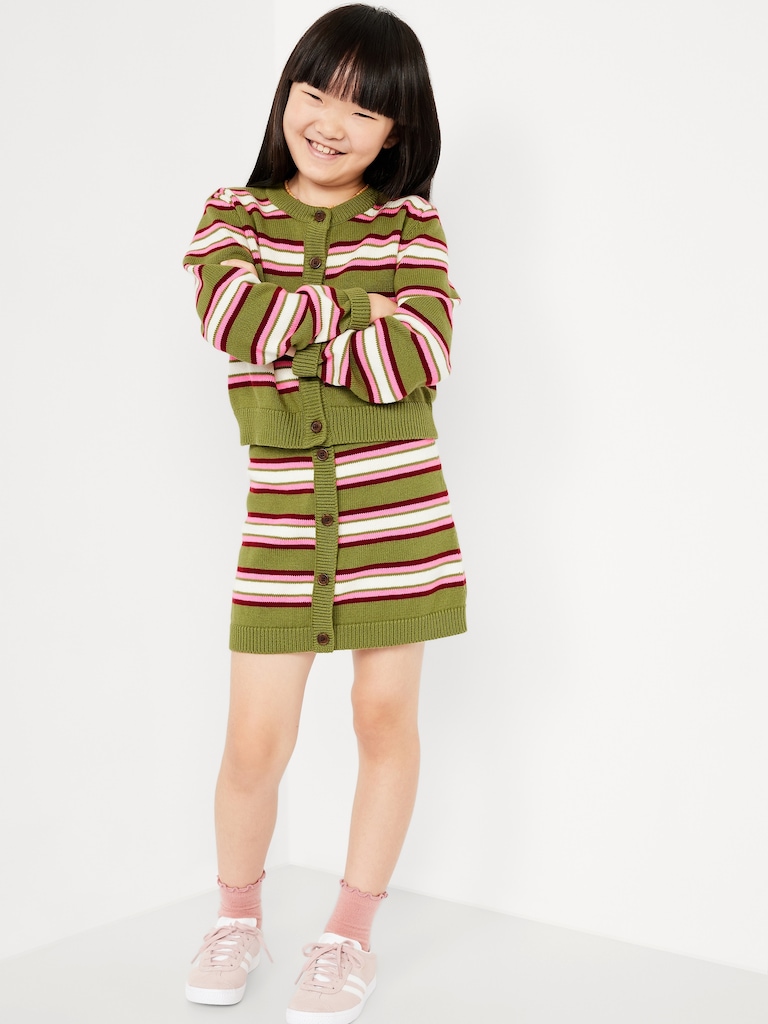 Sweater-Knit A-Line Skirt for Girls