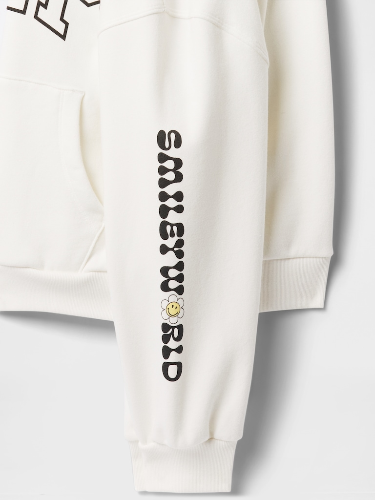 Kids VintageSoft Smiley World Logo Zip Hoodie