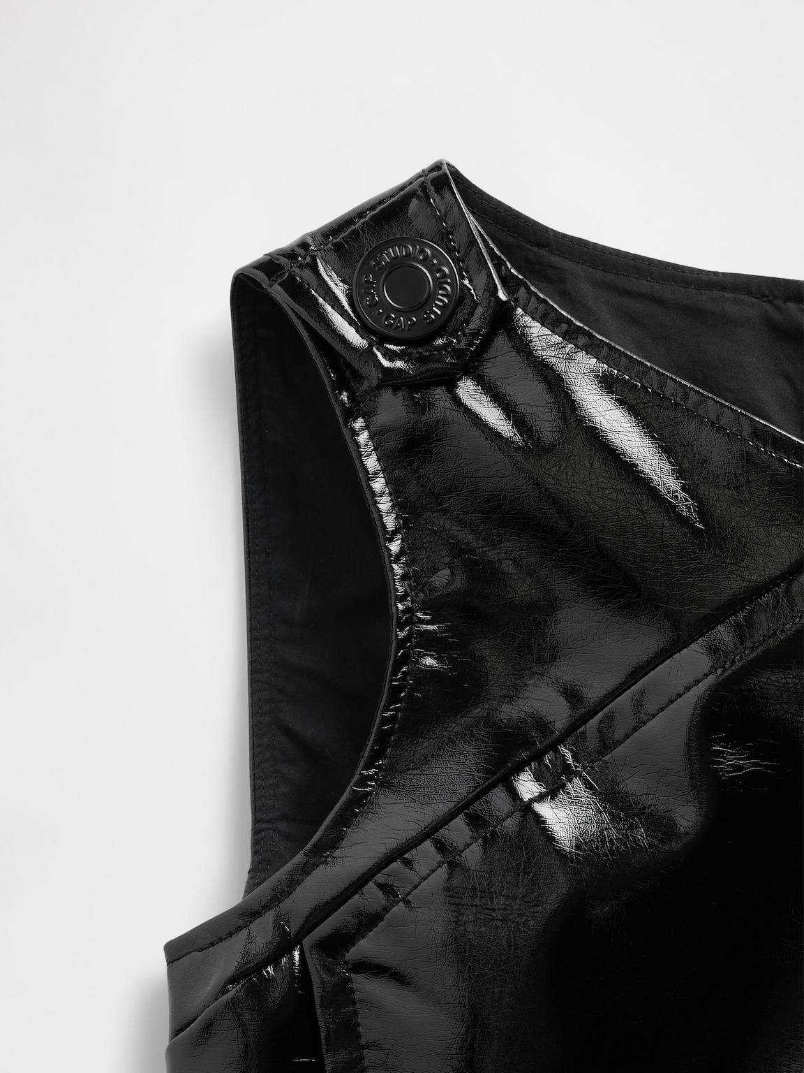 GapStudio Vegan Patent Leather Mini Dress