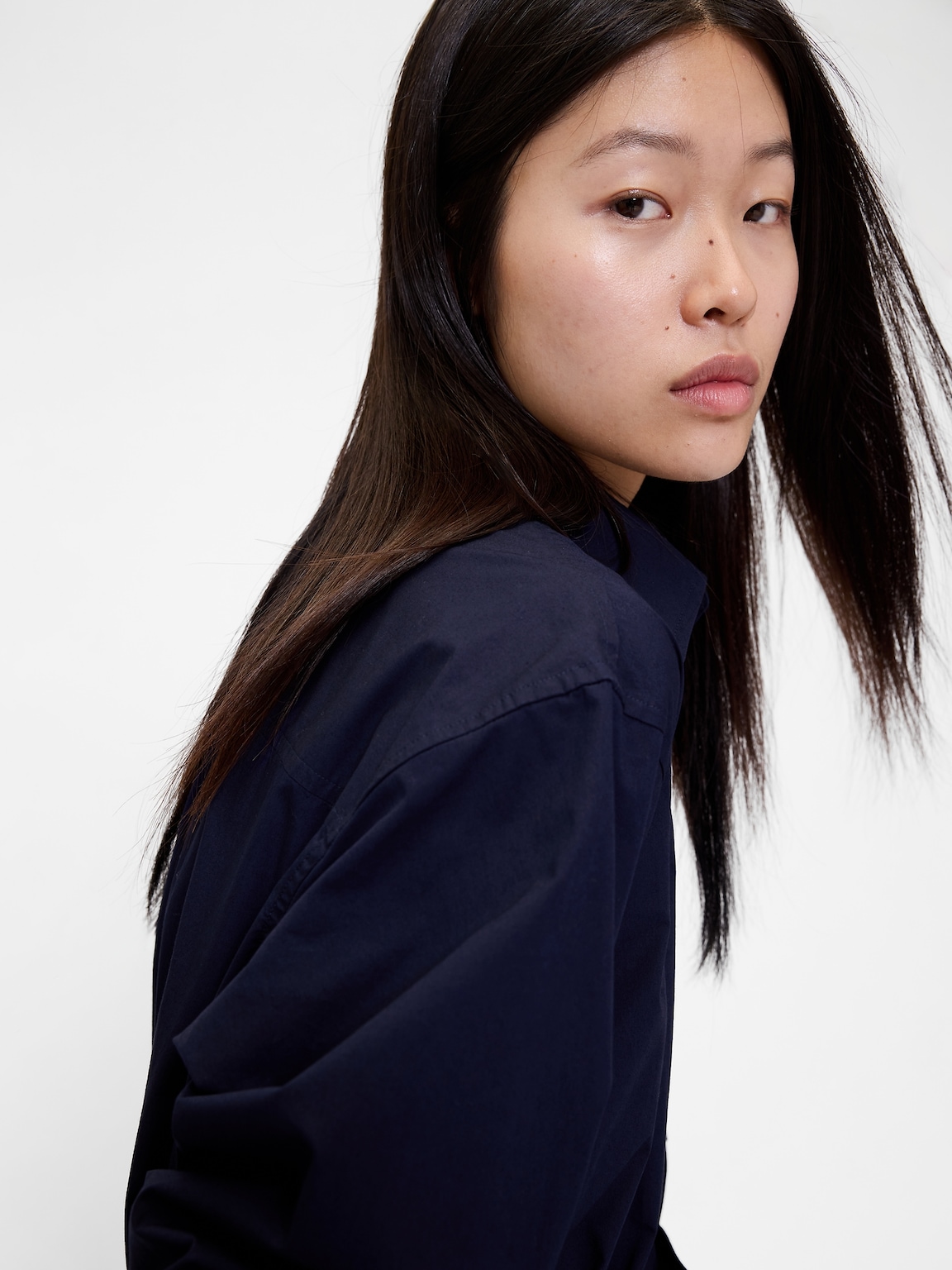 GapStudio Poplin Belted Maxi Shirtdress