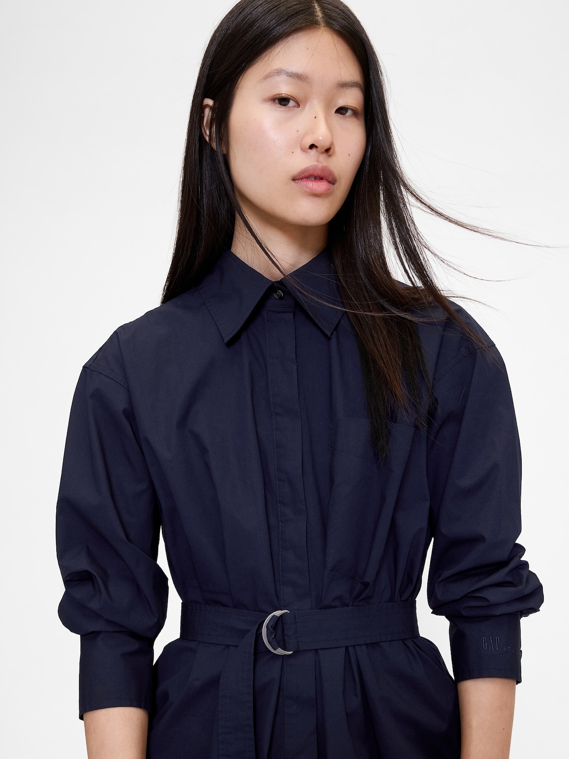 GapStudio Poplin Belted Maxi Shirtdress