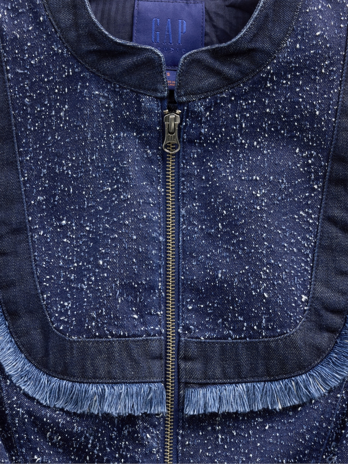 GapStudio Denim Tweed Fringe Jacket