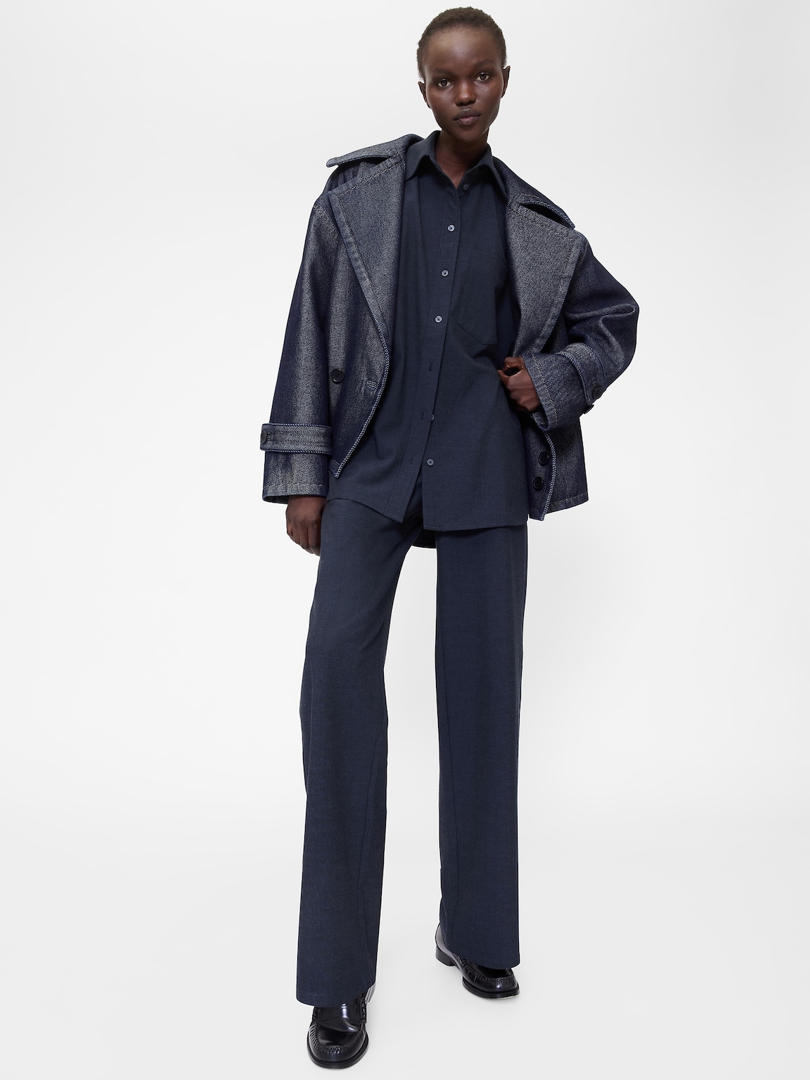 GapStudio Denim Cocoon Coat