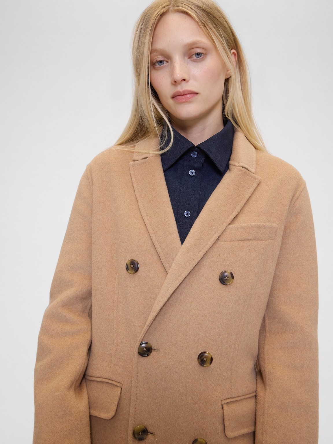 GapStudio Adult Wool-Blend Double-Breasted Coat