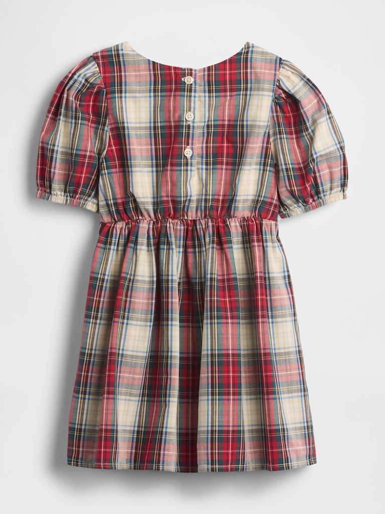 Baby & Toddler Puff-Sleeve Bow Dress