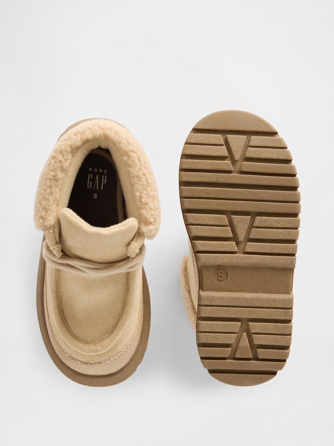 Toddler Vegan Suede Sherpa-Cuff Boots