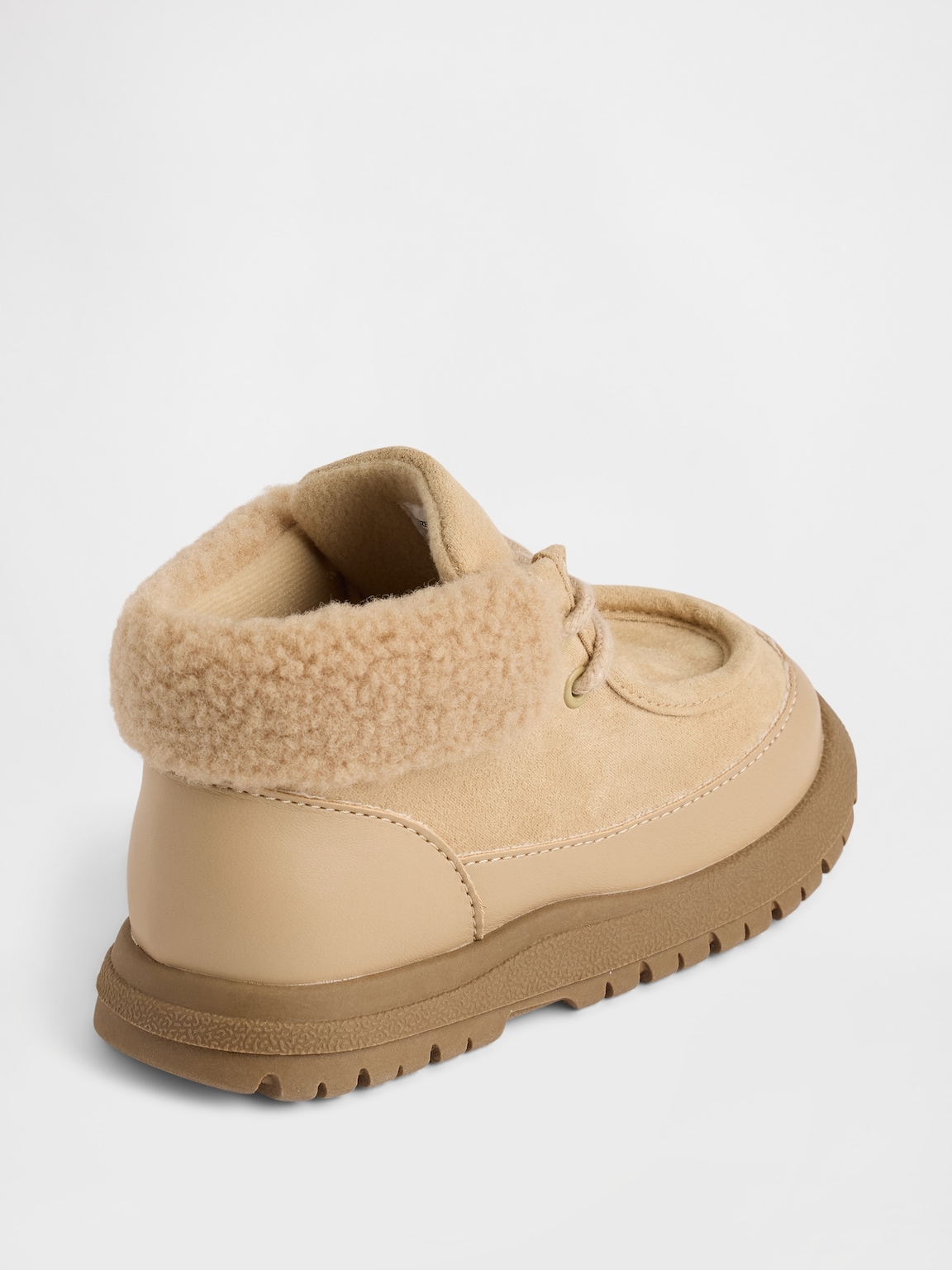 Toddler Vegan Suede Sherpa-Cuff Boots