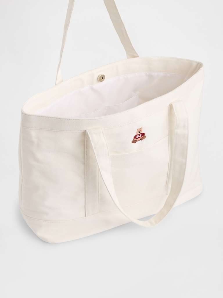 Brannan Bear Logo Denim Tote Bag