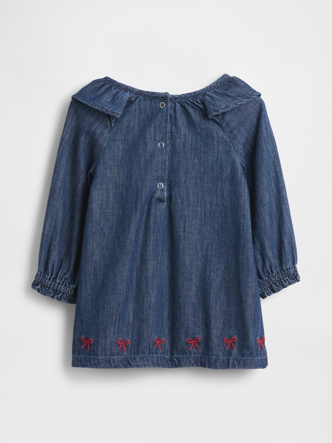 Baby Denim Ruffle Collar Dress