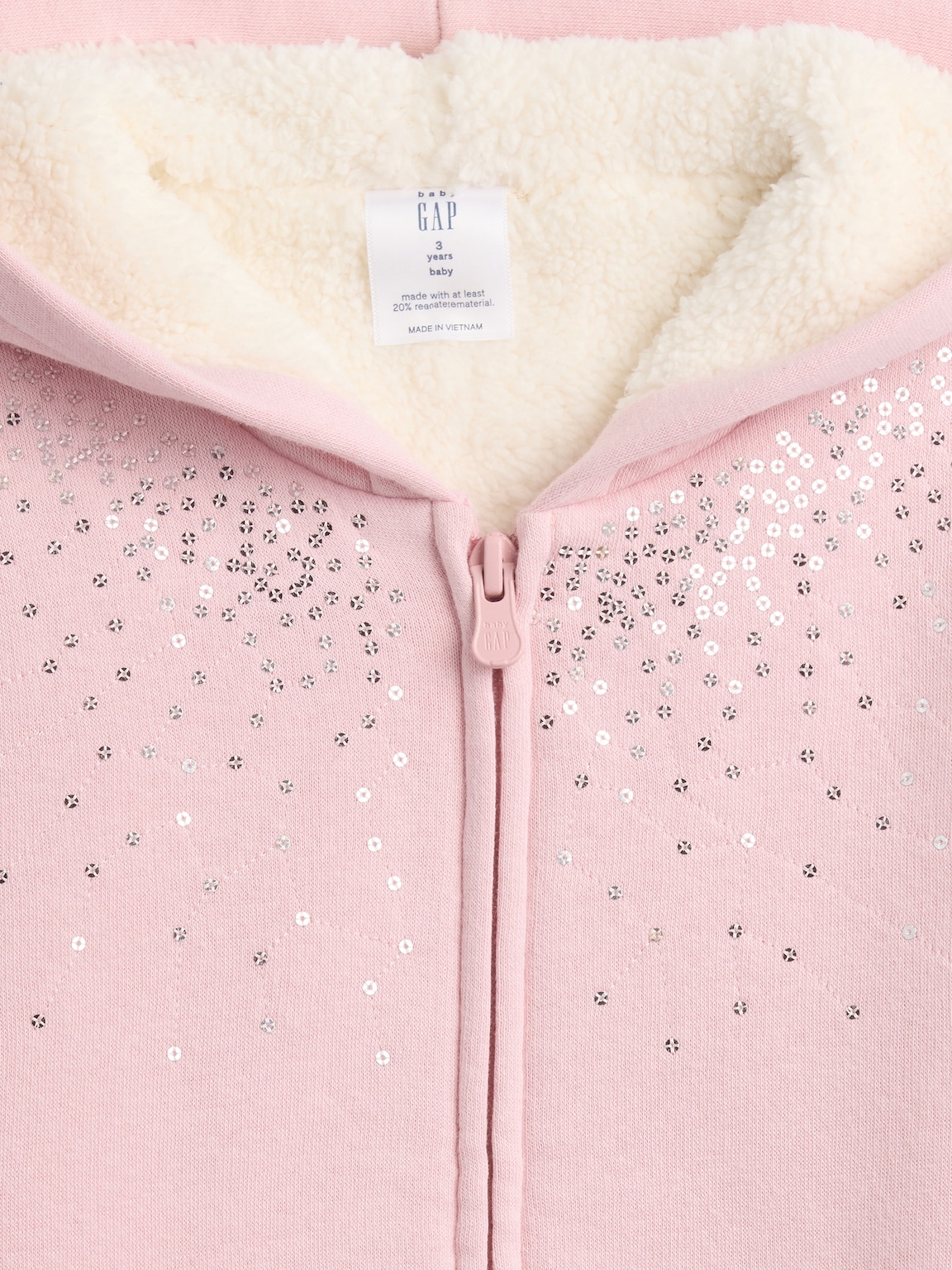 Baby & Toddler Sherpa-Lined Sequin Zip Hoodie