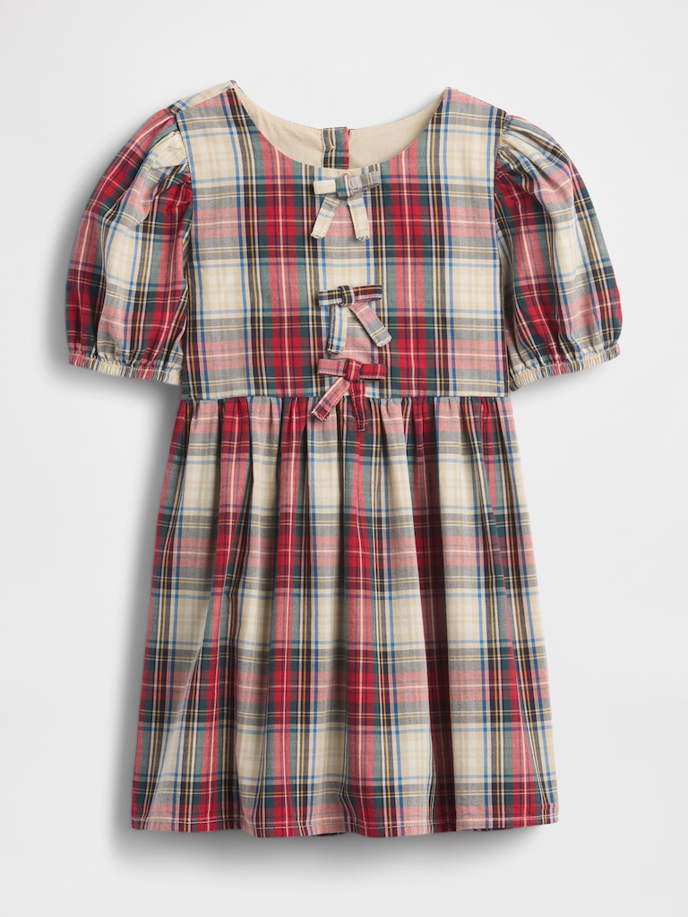 Baby & Toddler Puff-Sleeve Bow Dress