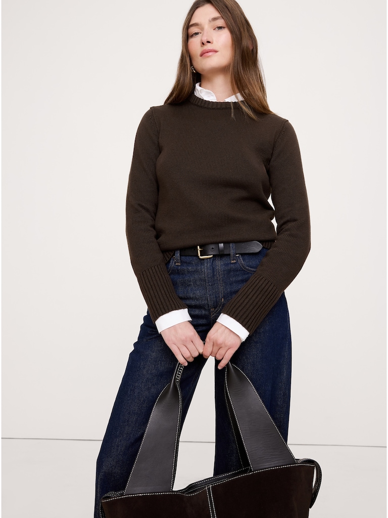 Eversoft Cotton-Silk Crew-Neck Sweater