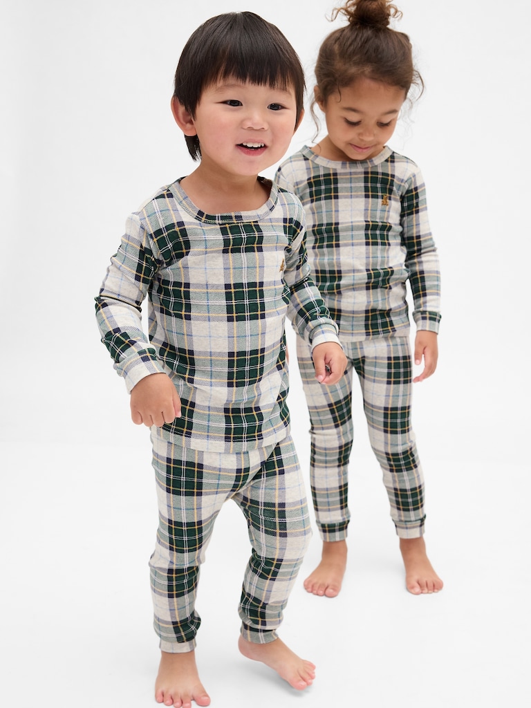 Kids & Baby Organic Brushed Cotton Holiday PJ Set