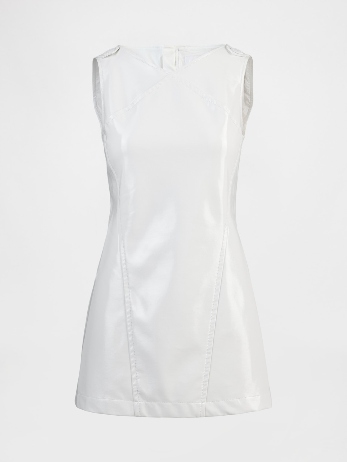GapStudio Vegan Patent Leather Mini Dress