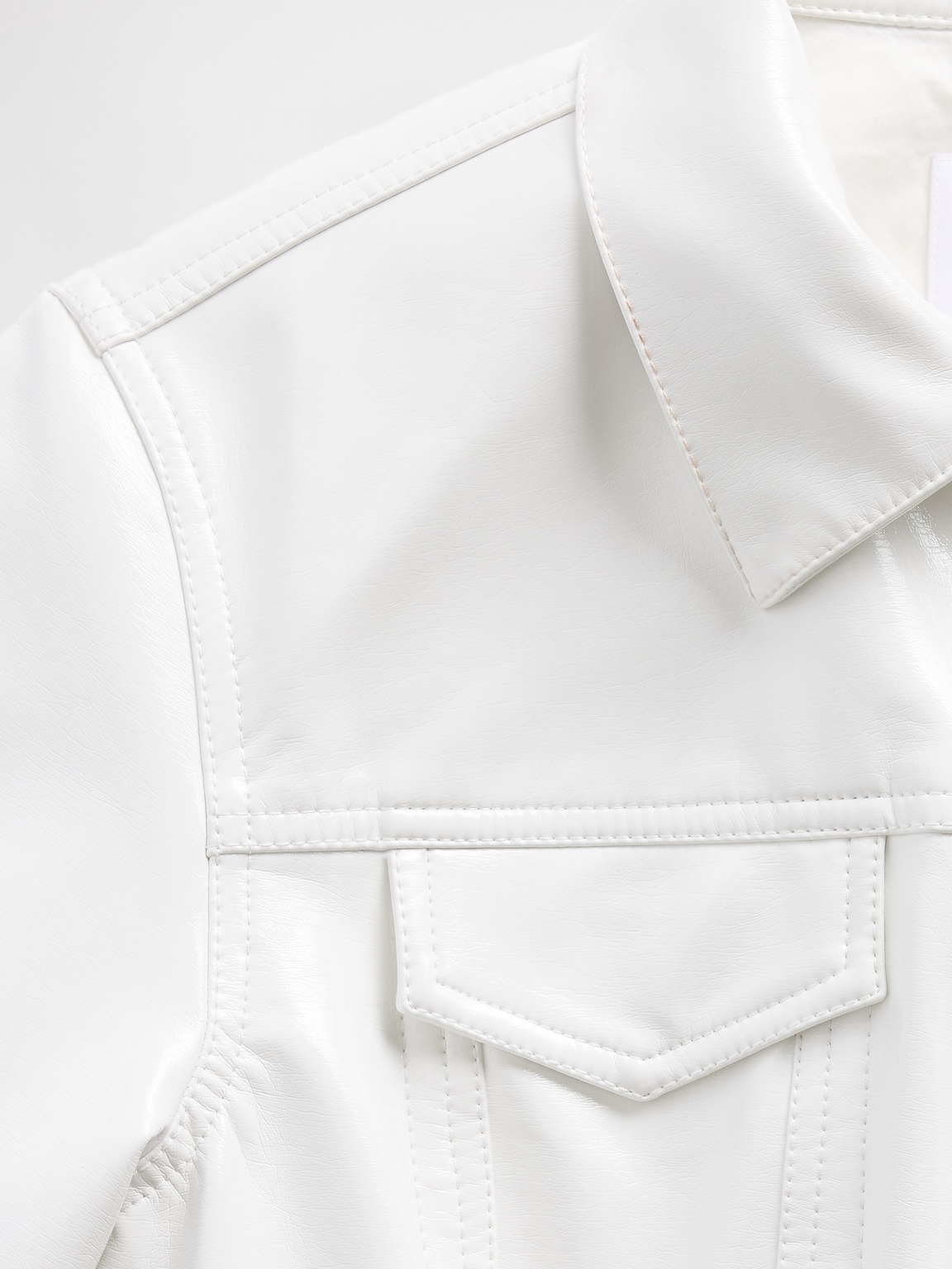 GapStudio Vegan Patent Leather Crop Jacket