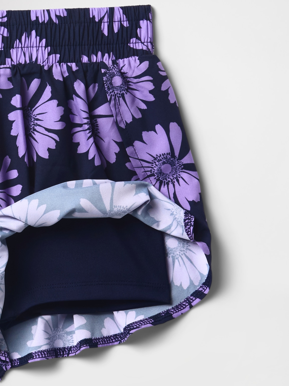 Kids Quick-Dry Butterfly-Hem Run Shorts