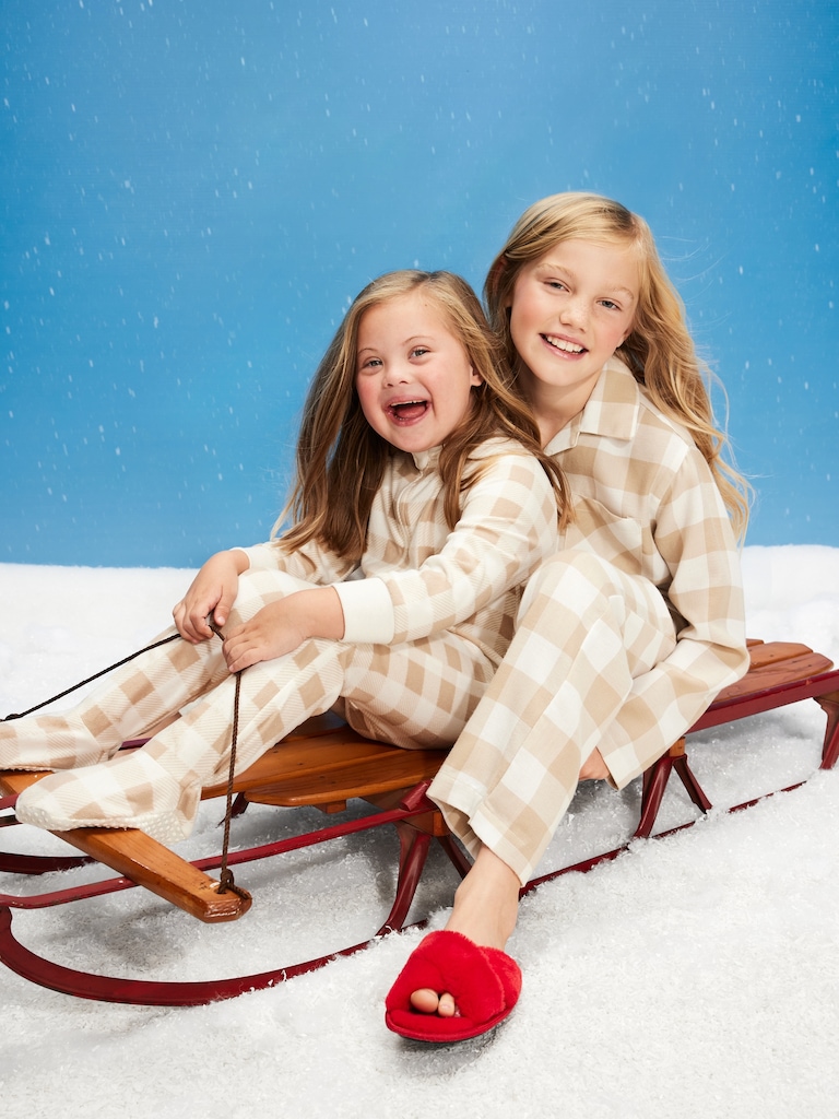 Mid-Rise Plaid Flannel Pajama Pants for Women