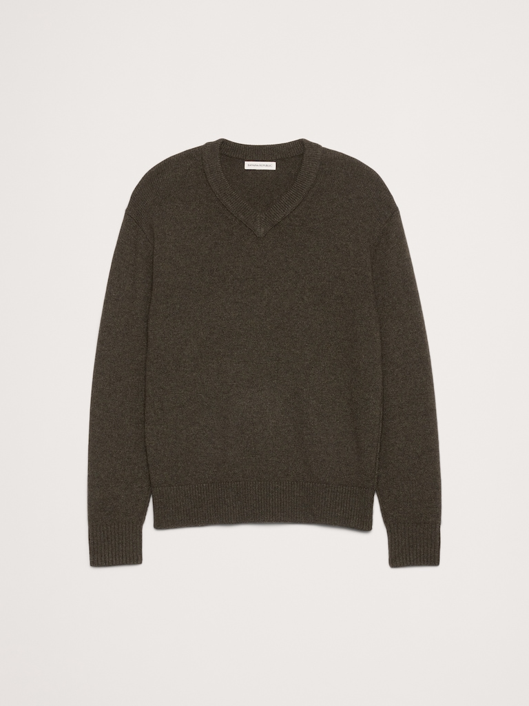 Italian Merino-Blend V-Neck Sweater