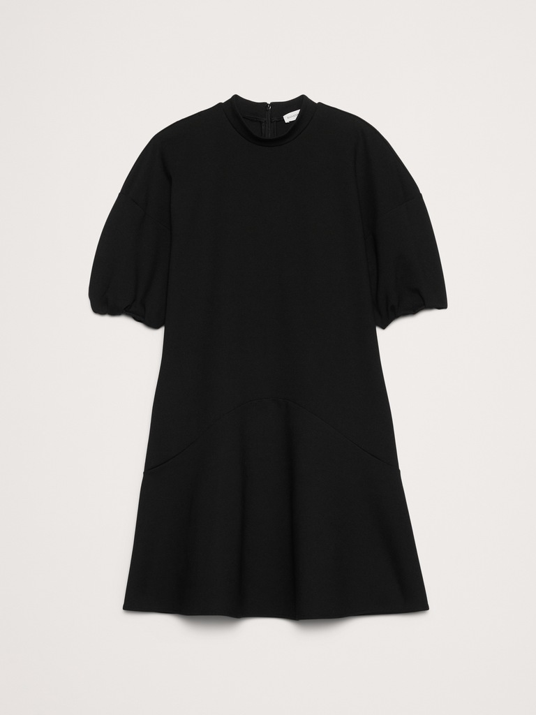 Everywhere Ponte Puff-Sleeve Mini Dress