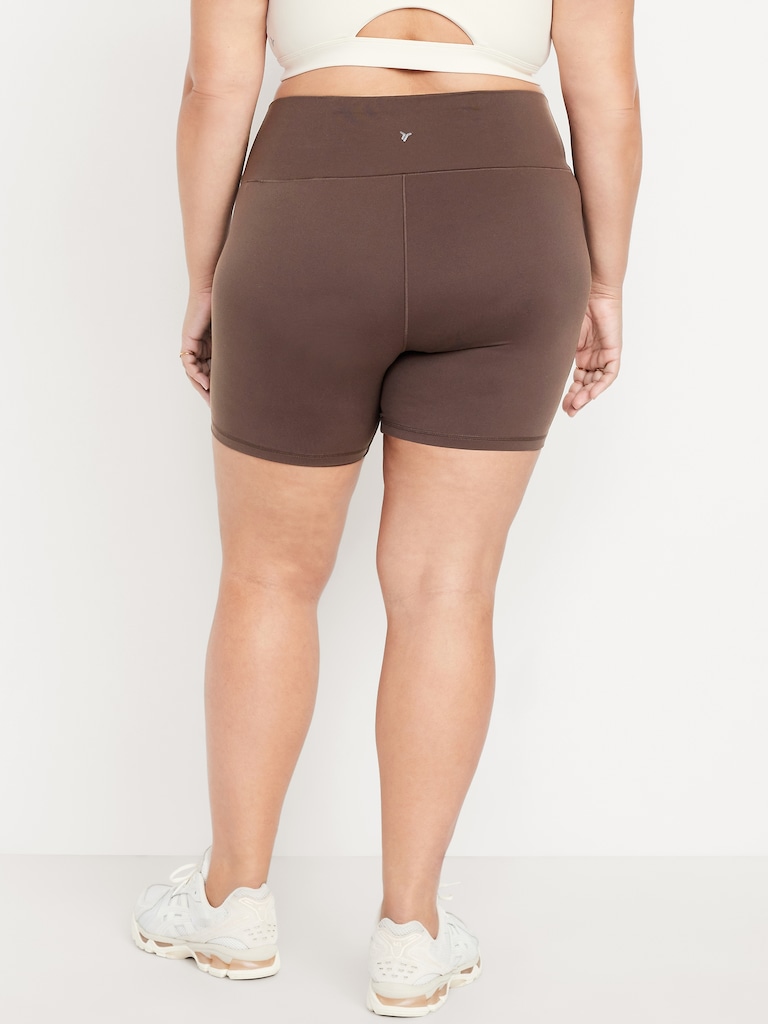 High-Waisted StudioSmooth Biker Shorts -- 6-inch inseam