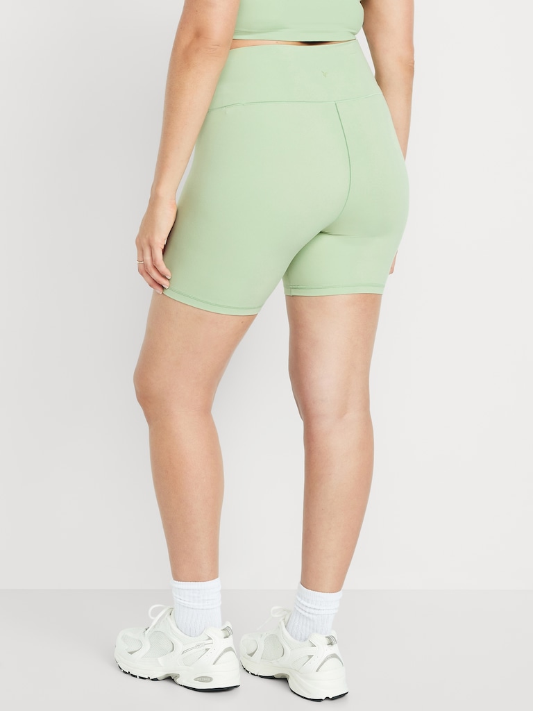 High-Waisted StudioSmooth Biker Shorts -- 6-inch inseam