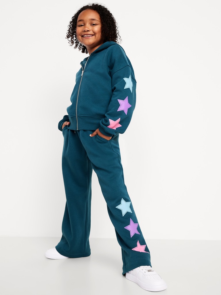 Favorite Fleece High-Waisted Wide-Leg Sweatpants for Girls