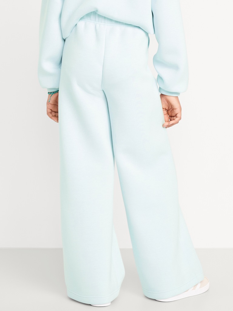 High-Waisted Bounce Fleece Wide-Leg Sweatpants for Girls
