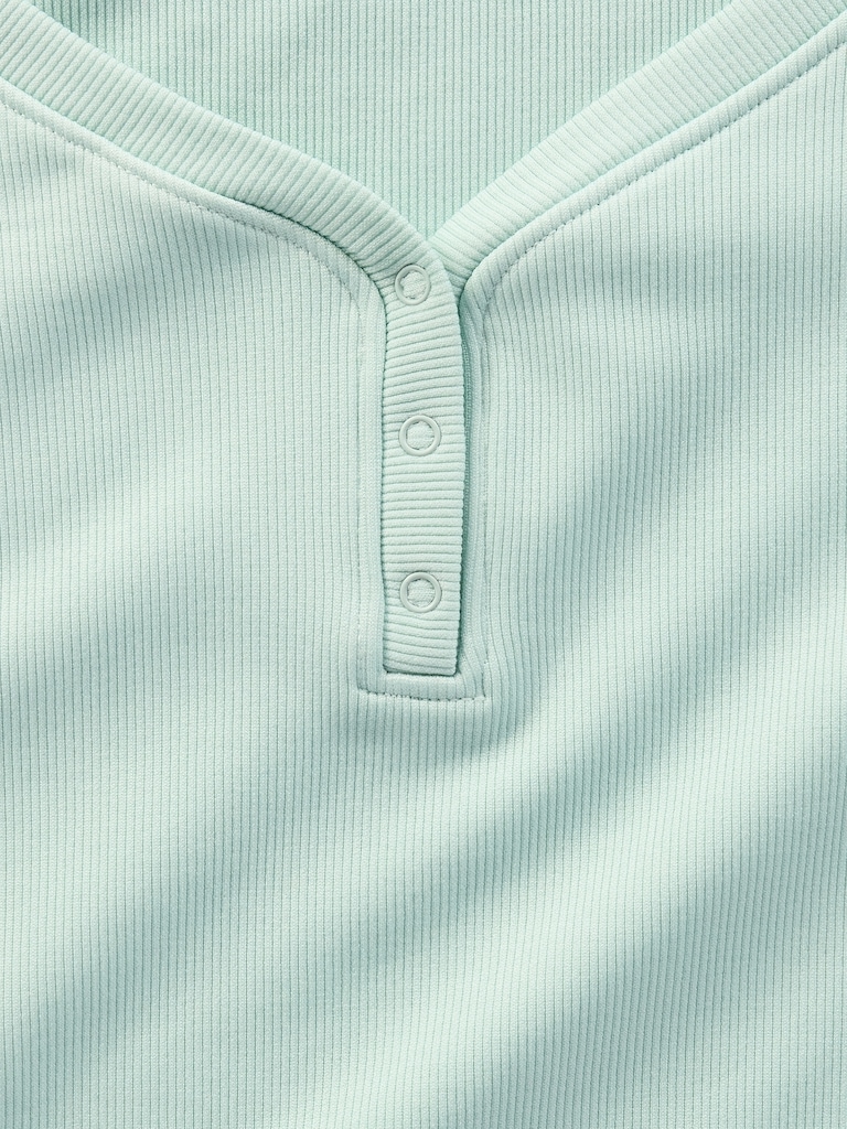 Athleta Girl Rise Above Rib Henley Top
