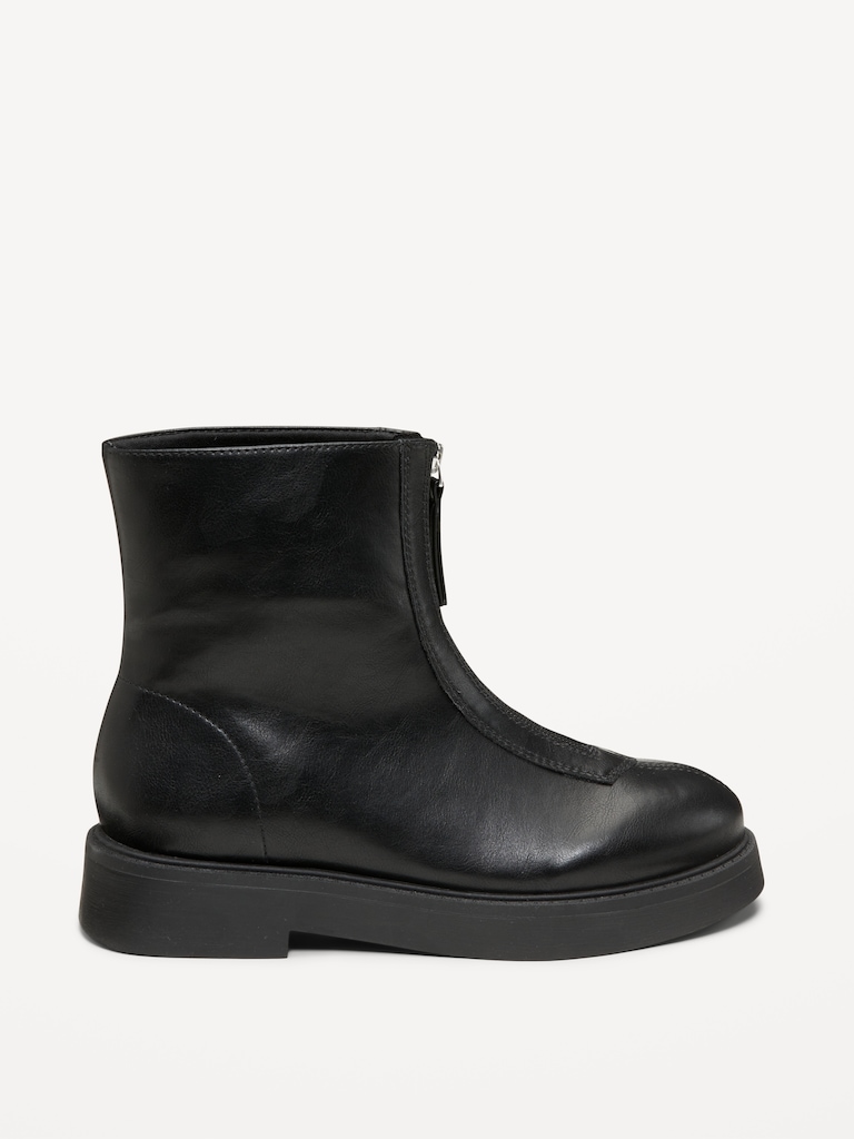Zip Front Chelsea Boot for Women