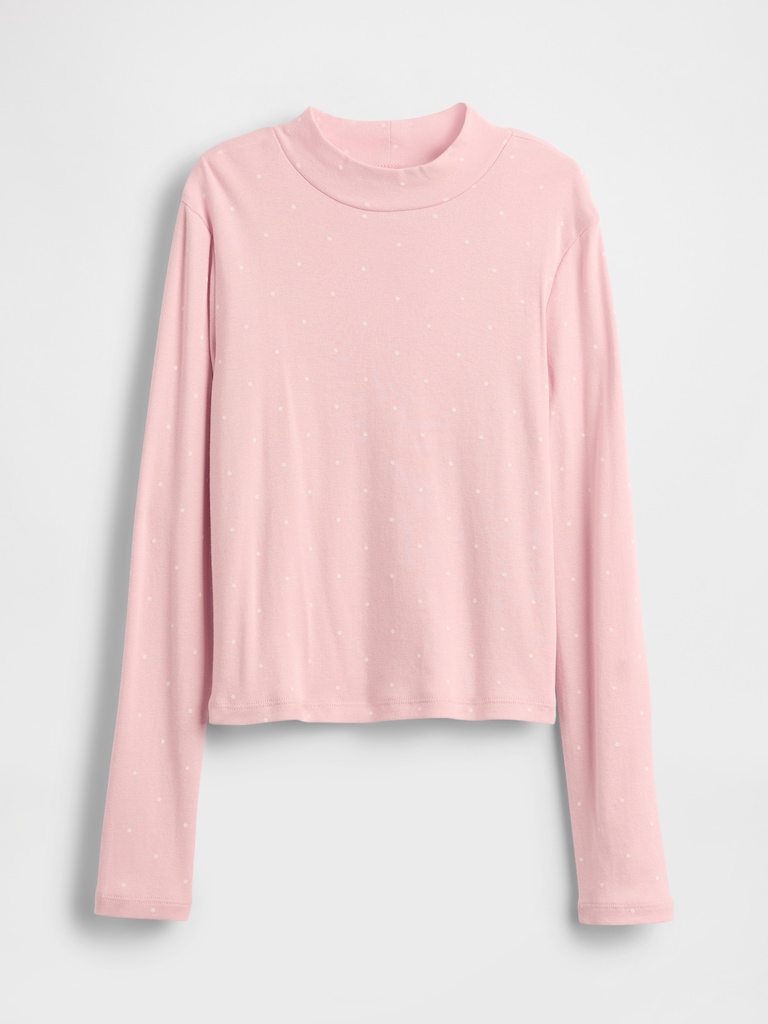Kids Rib Mockneck T-Shirt