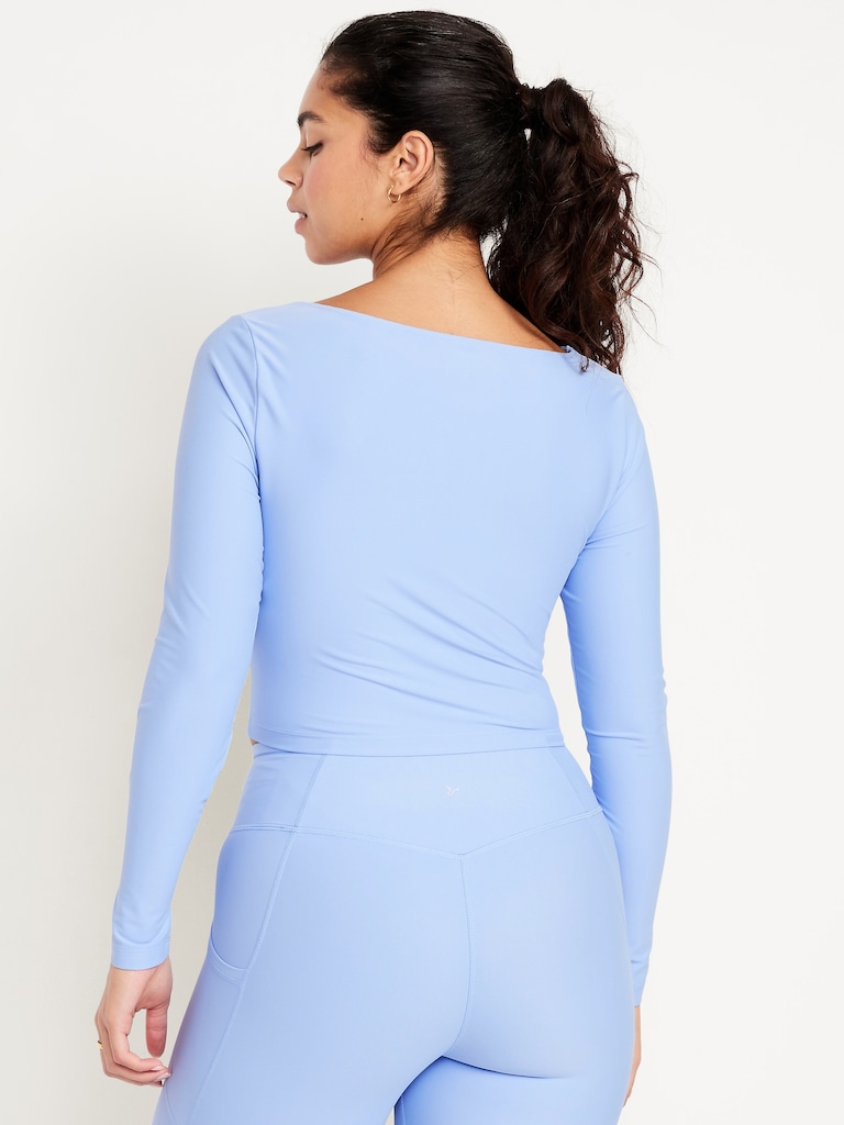 PowerSoft Long-Sleeve Cut-Out Top