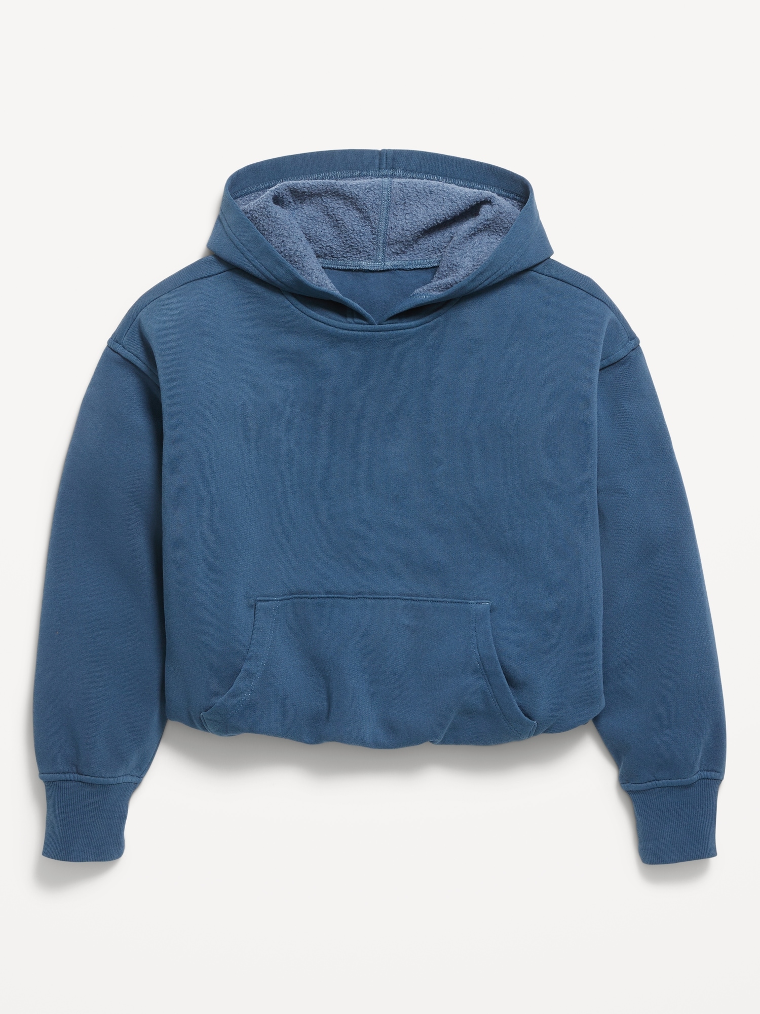 Cropped Bubble-Hem Hoodie for Girls | Old Navy