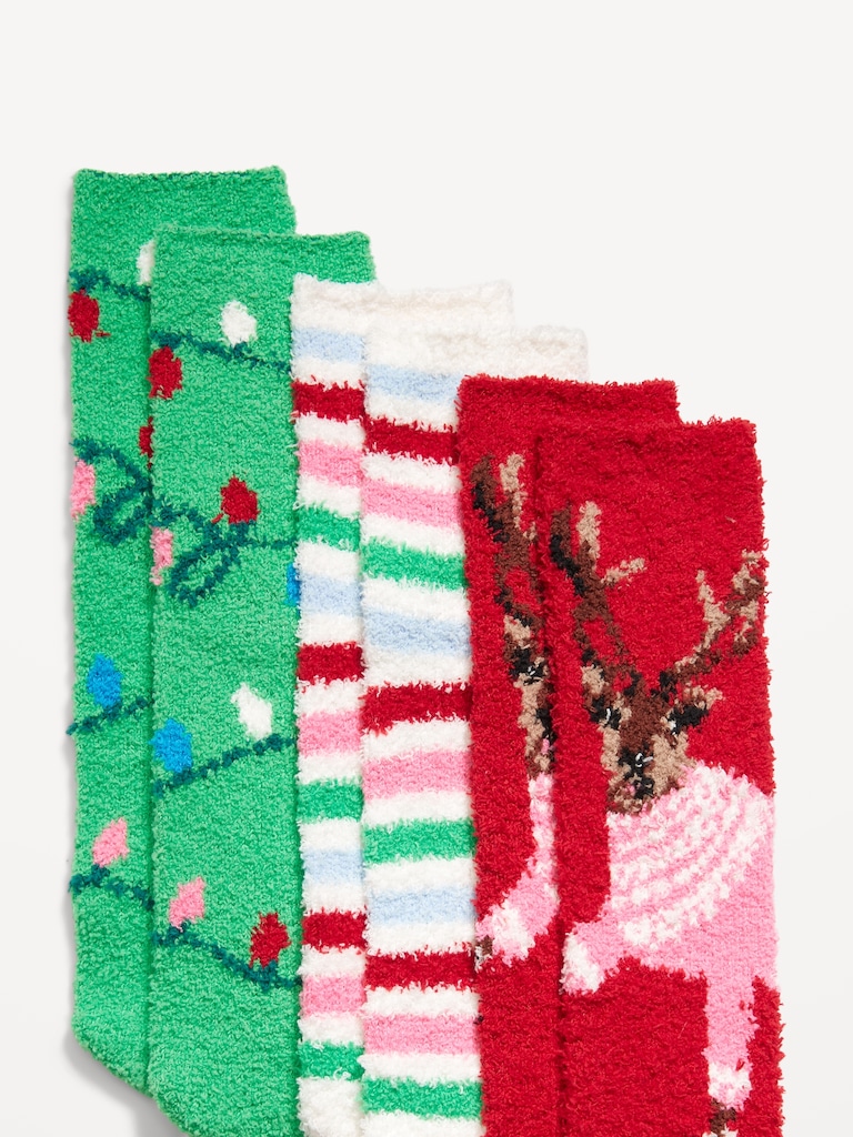 3-Pack Cozy Crew Socks for Women