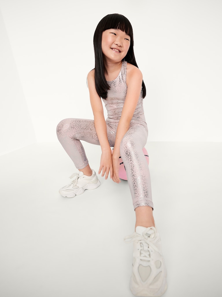 High-Waisted PowerSoft 7/8-Length Side-Pocket Leggings for Girls