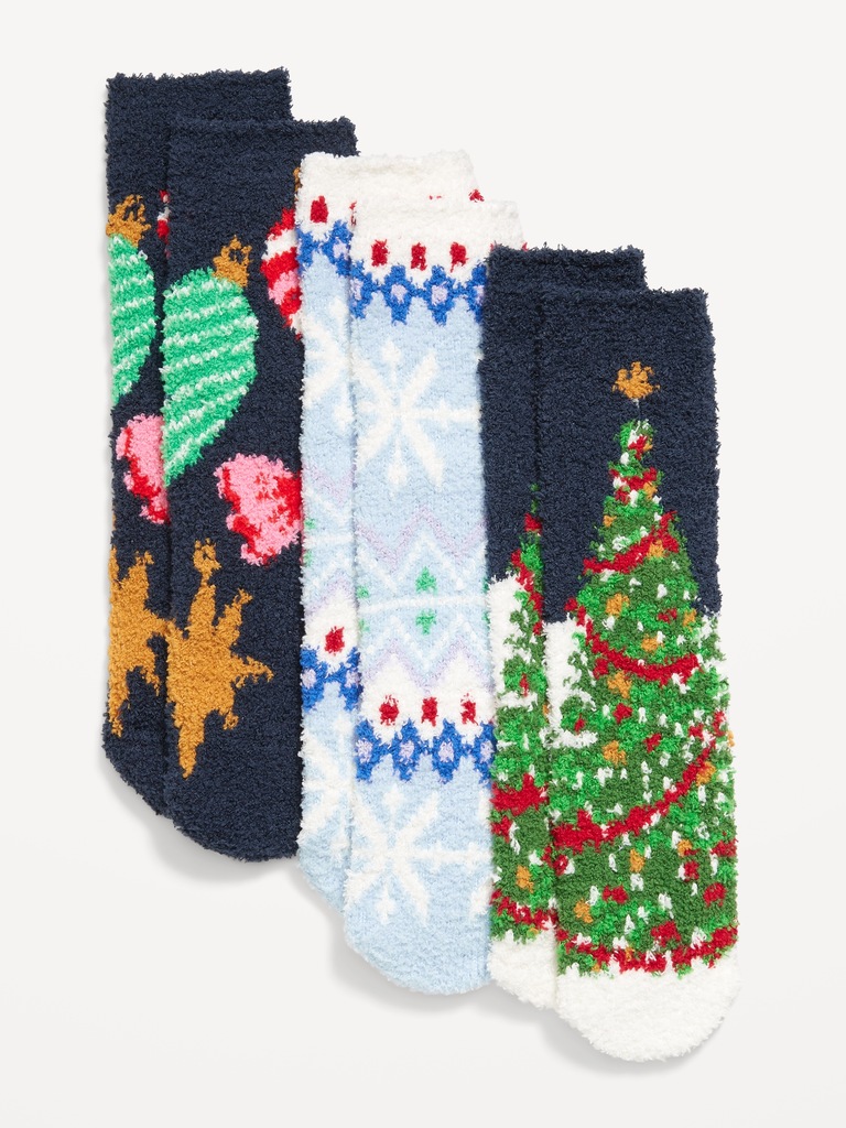 3-Pack Cozy Crew Socks for Women