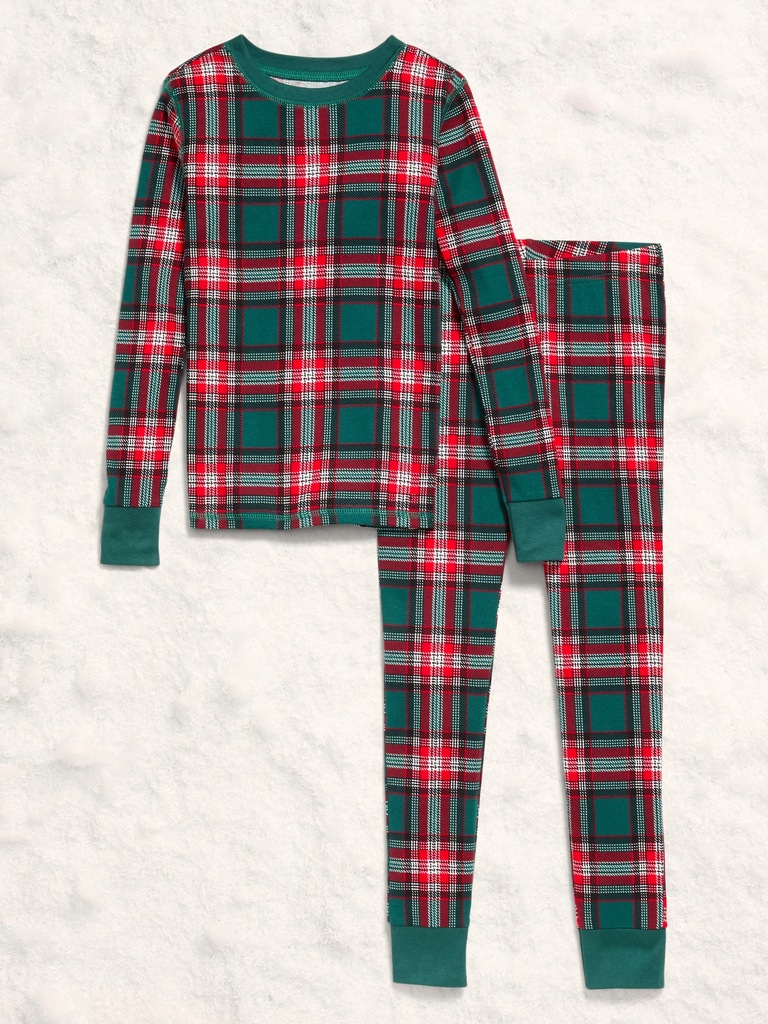 Gender-Neutral Snug-Fit Graphic Pajama Set for Kids