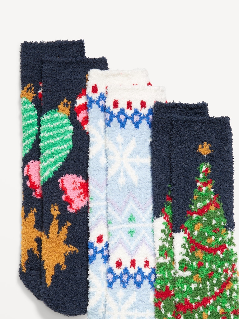 3-Pack Cozy Crew Socks for Women