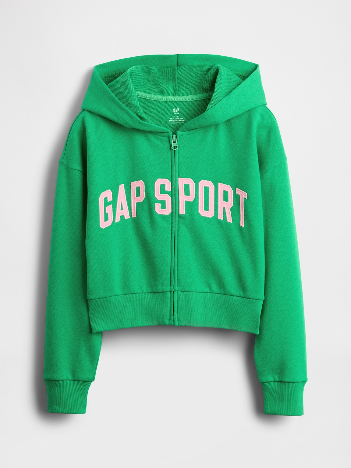 Kids VintageSoft Crop Zip Hoodie