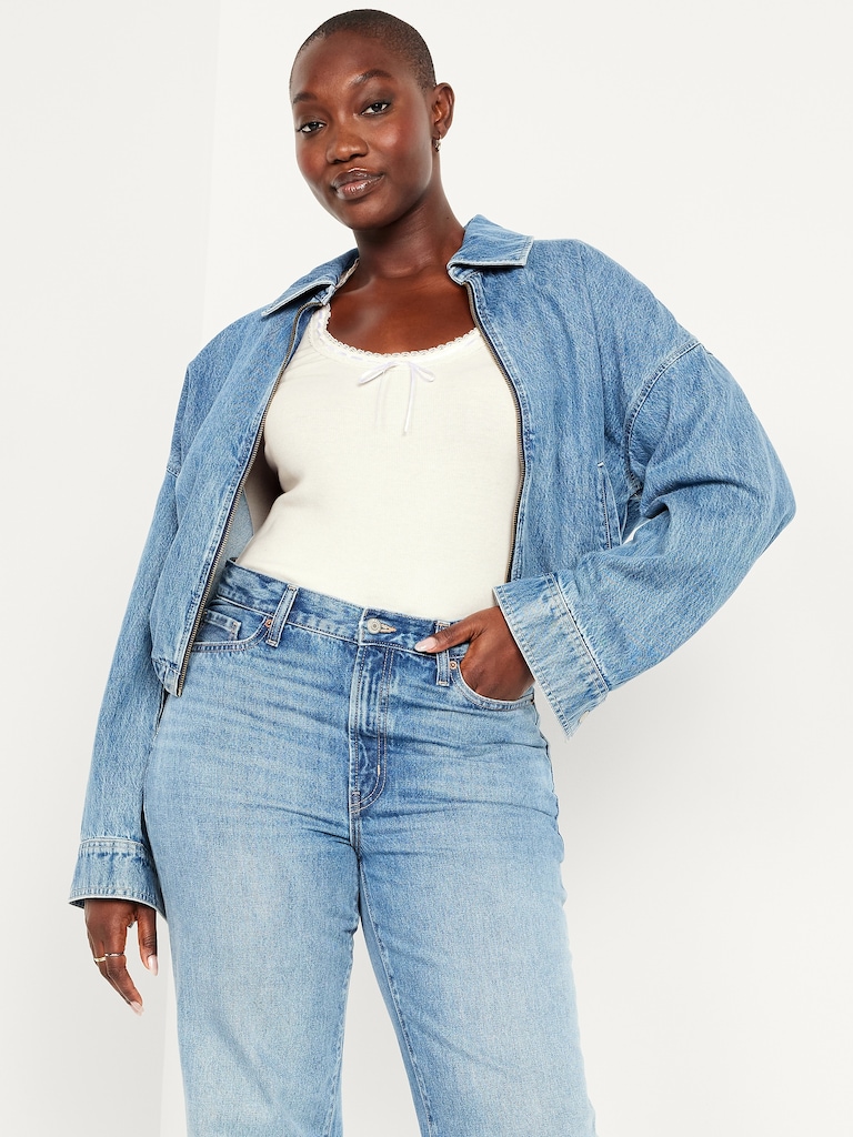 Scoop-Neck Long-Sleeve Ribbed Top