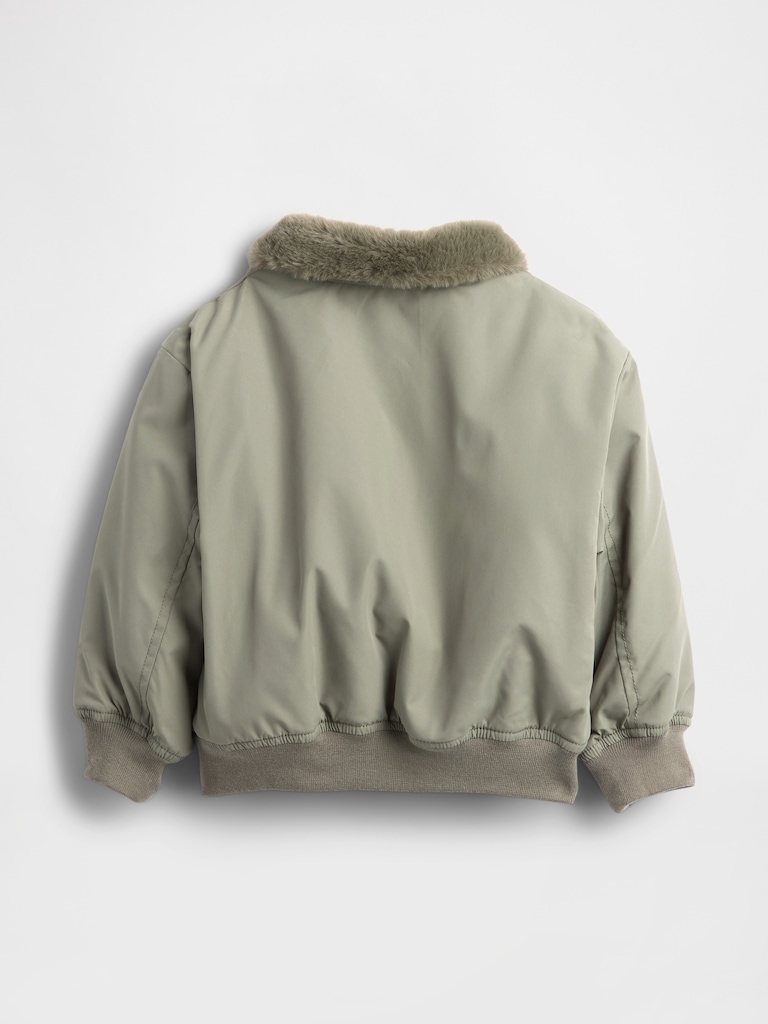 Baby & Toddler Faux-Fur Collar Bomber Jacket