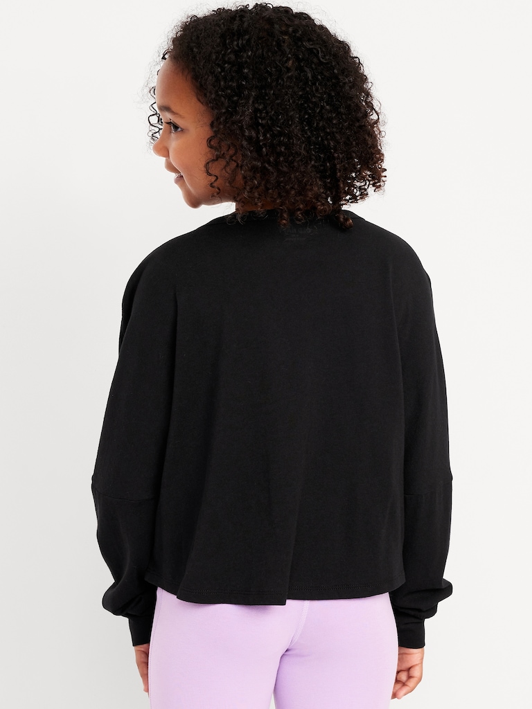 Long-Sleeve Cropped Top for Girls